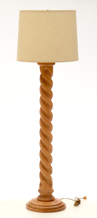 Italian Floor Lamp with Spiral Turned Shaft