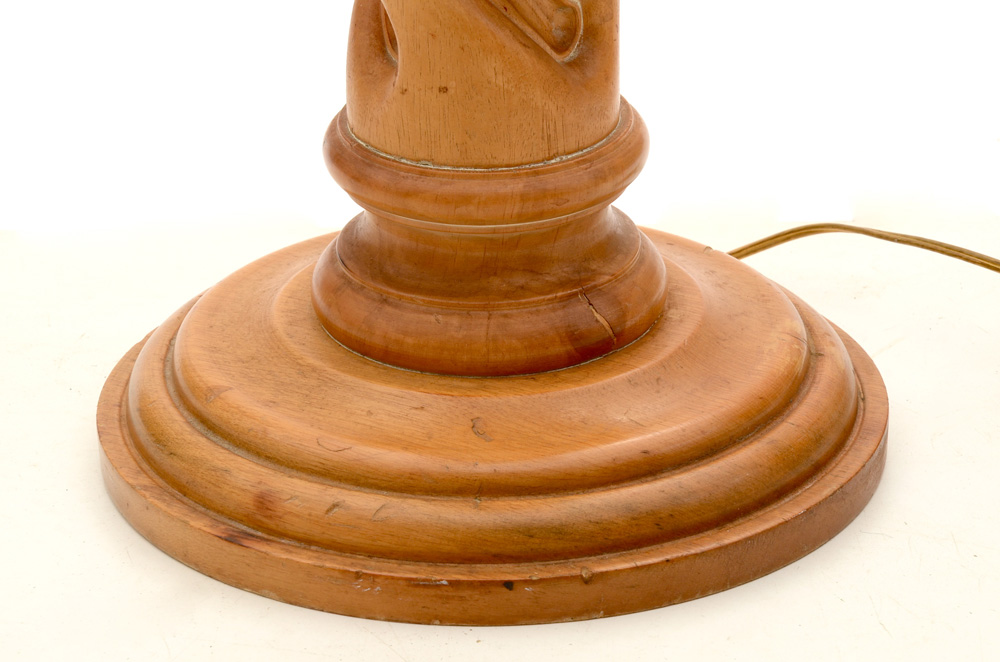 Italian Floor Lamp with Spiral Turned Shaft