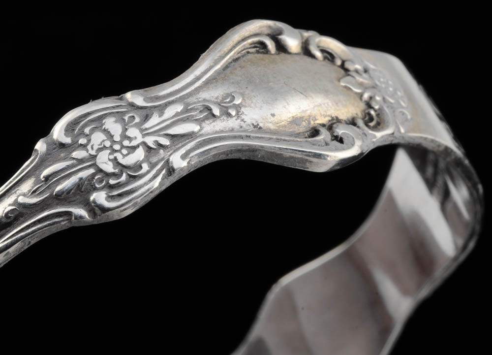 Sterling Cuff Bracelet, Onyx Pendant and Horse Shoe Link Bracelet