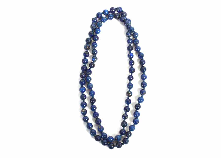 Hand-Tied Strand of Lapis Lazuli Beads