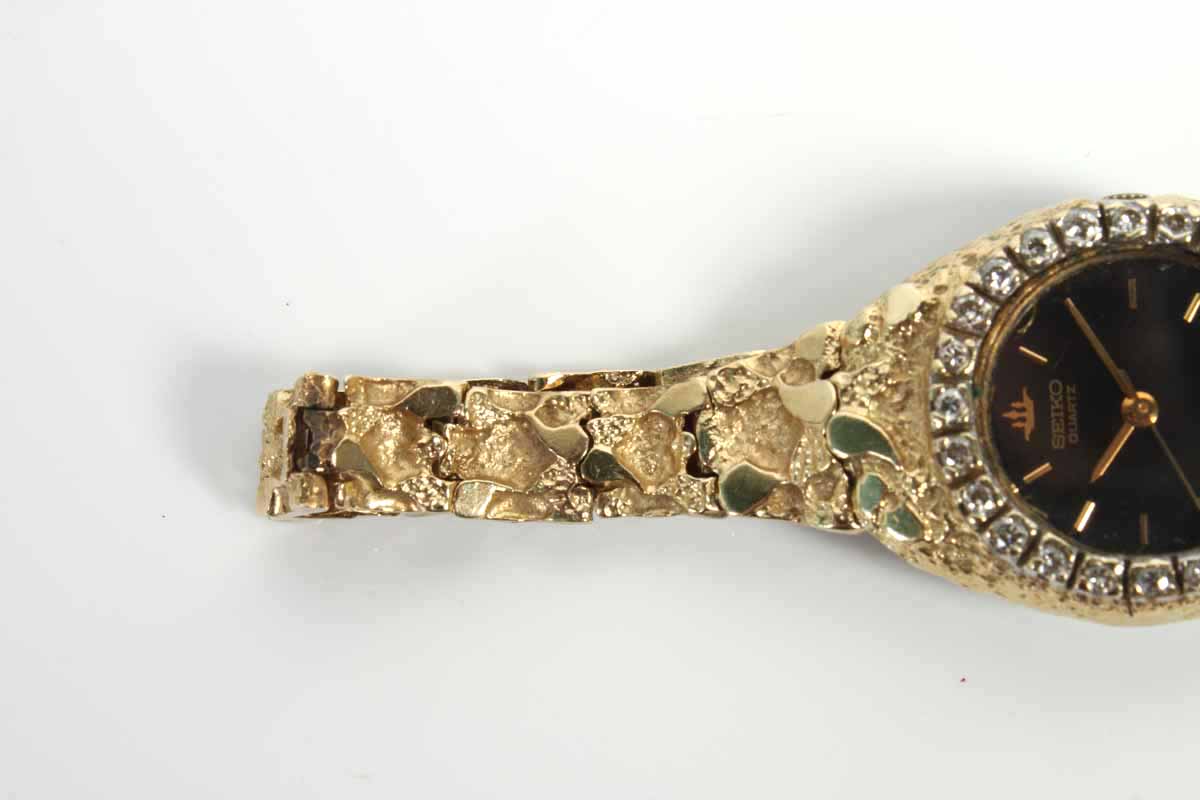 14K Gold Diamond Seiko Women's Watch
