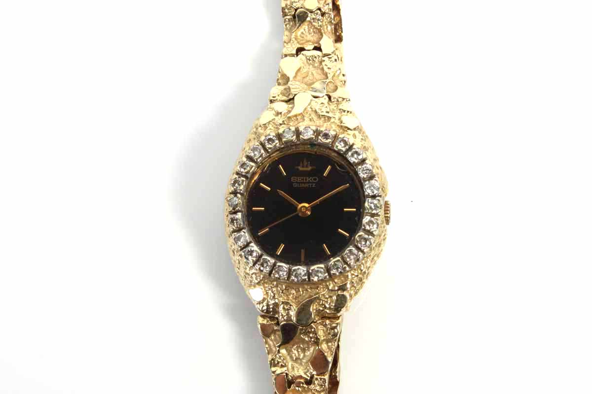 14K Gold Diamond Seiko Women's Watch