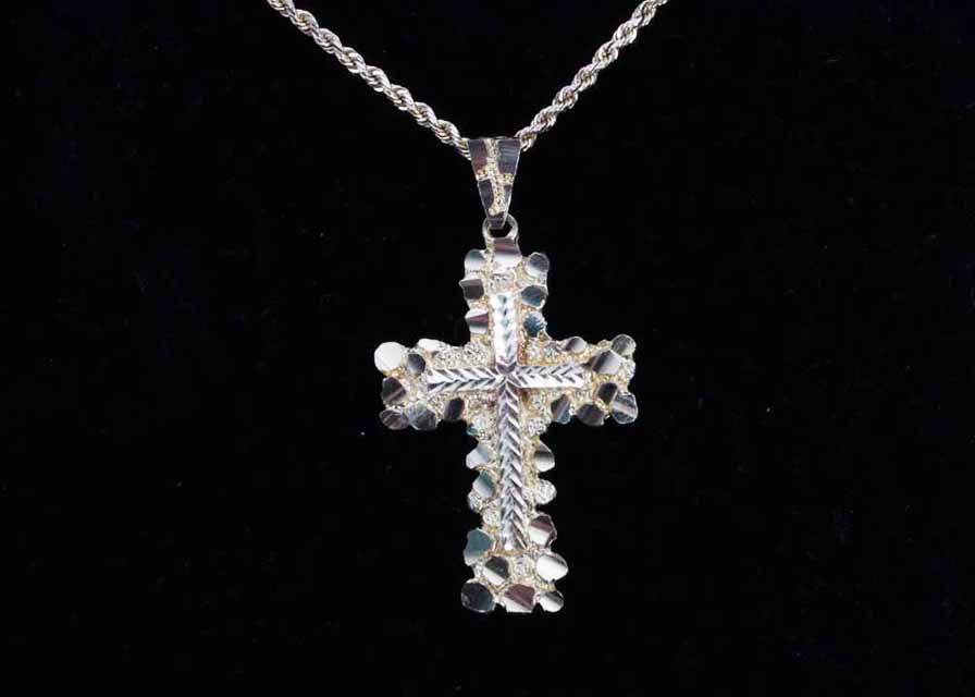 10K Yellow Gold Necklace with Cross Pendant