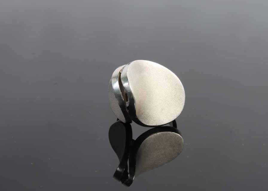 Sterling Silver Mid Century Modern Statement Ring