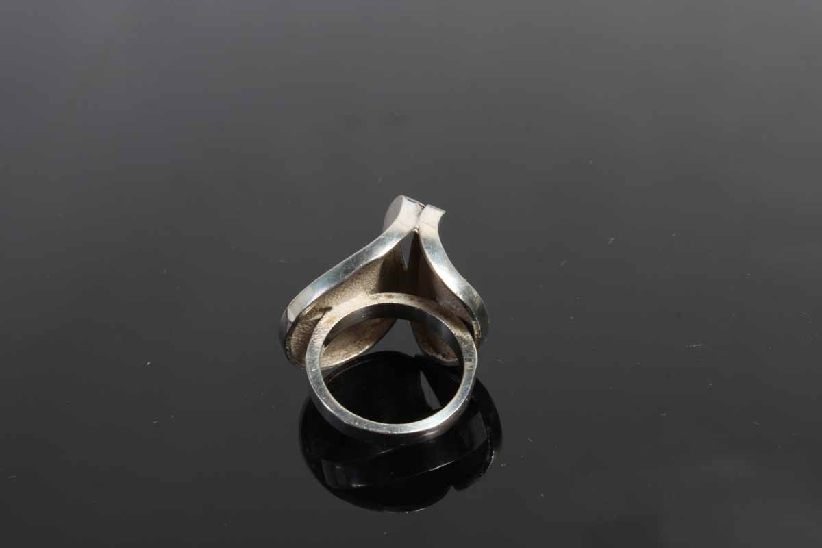 Sterling Silver Mid Century Modern Statement Ring