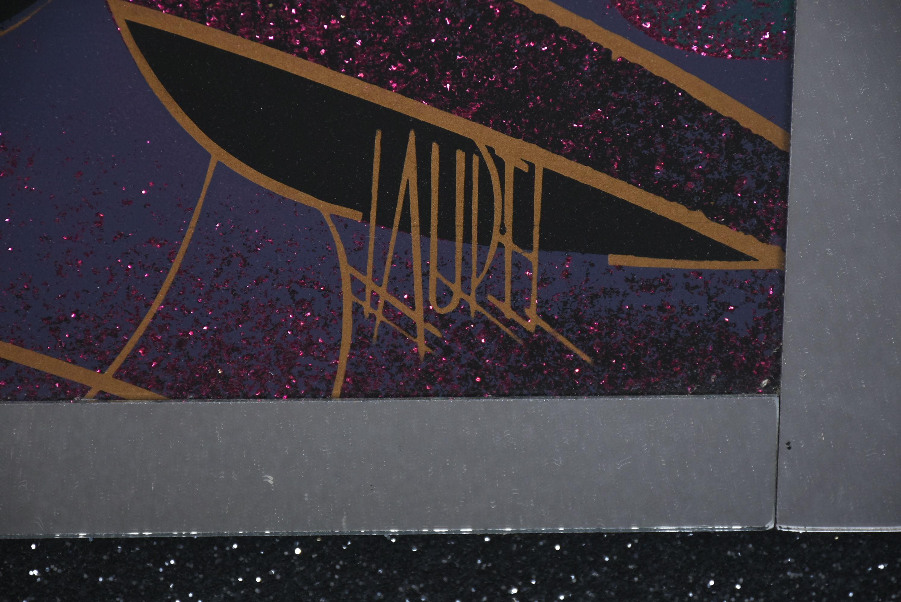 Herlinda Sanchez Laurel Art Deco Style Glass Serigraph