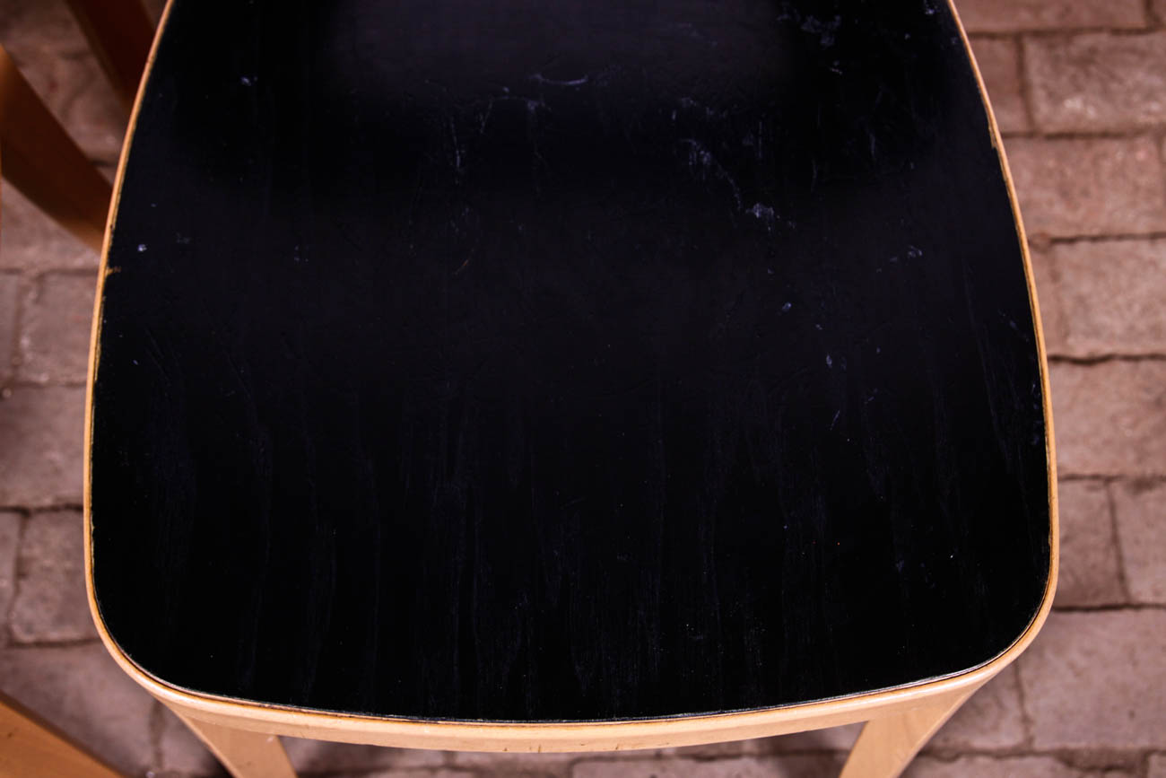 Four Black Hussl ST6 Beech Wood Dining Chairs