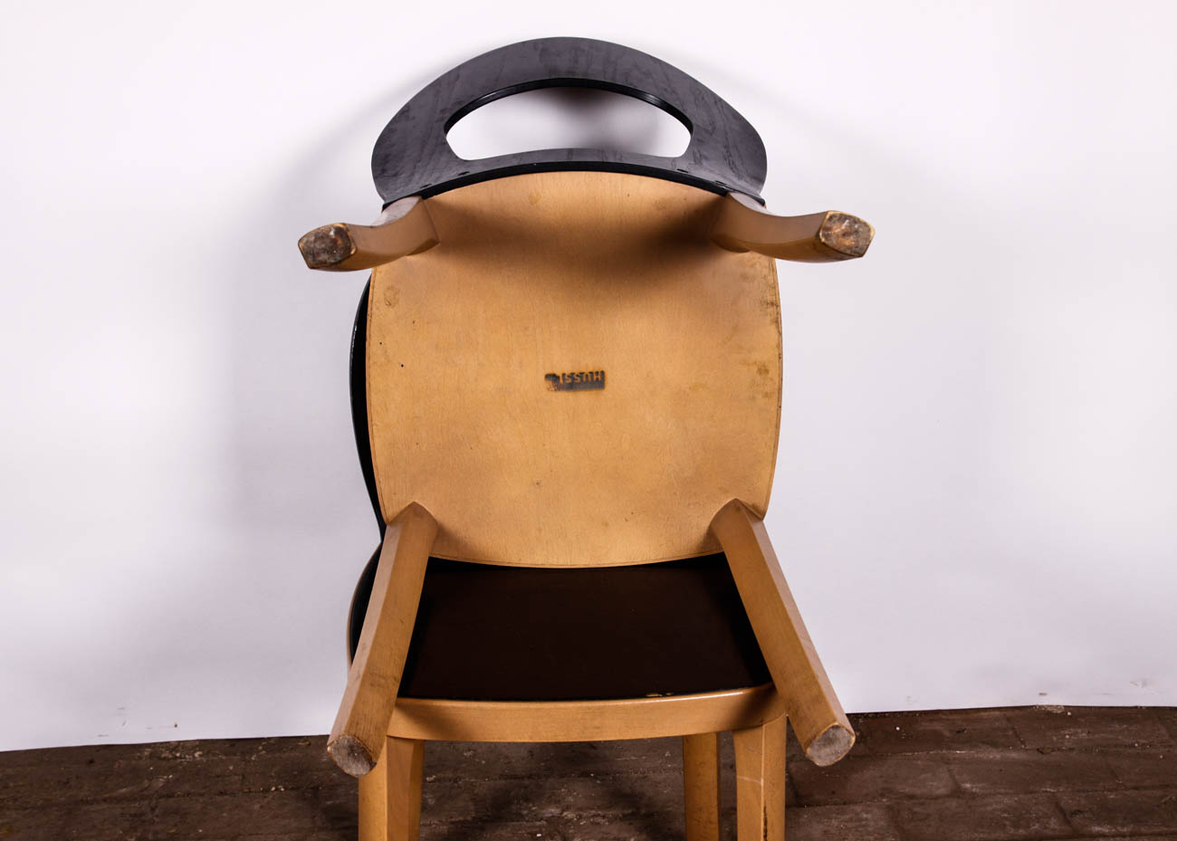 Four Black Hussl ST6 Beech Wood Dining Chairs