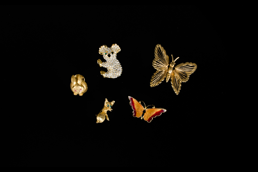 Collection of Costume Jewelry Brooches