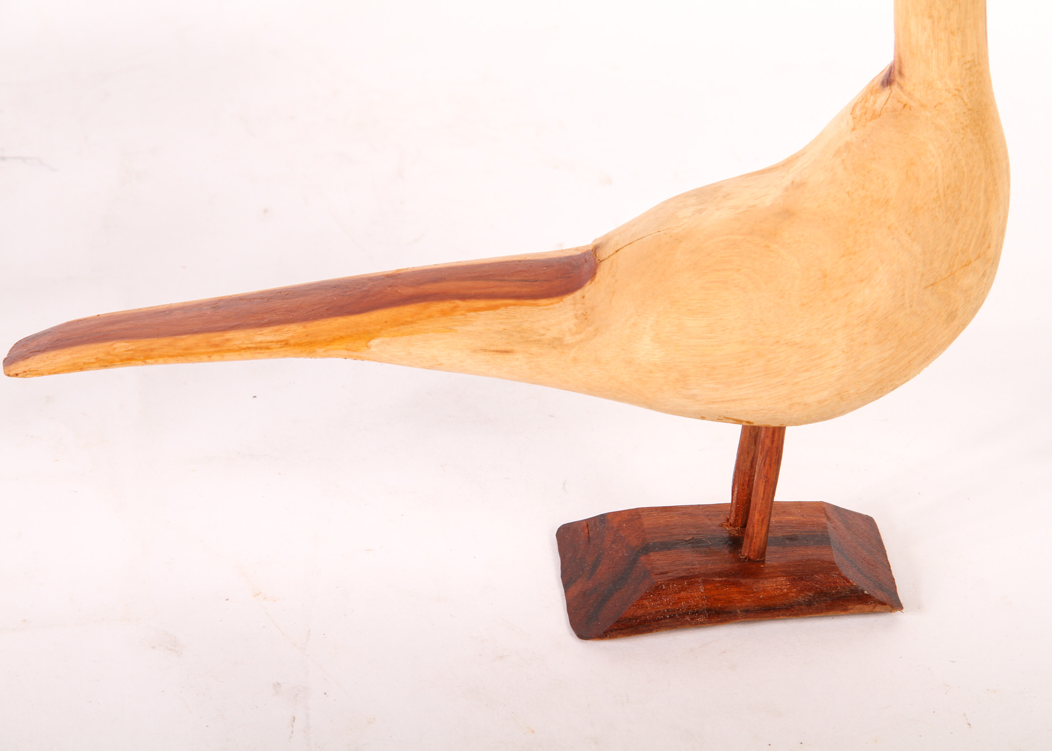 Pair of Wooden Bird Sculptures