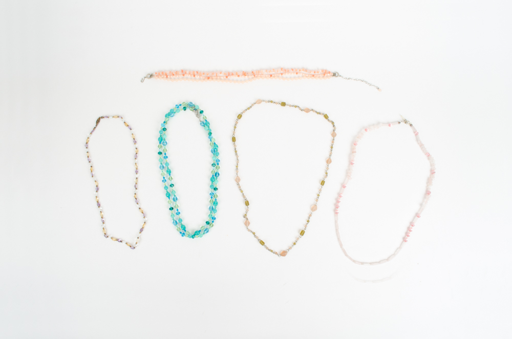 Collection of Glass Beaded Costume Jewelry Necklaces
