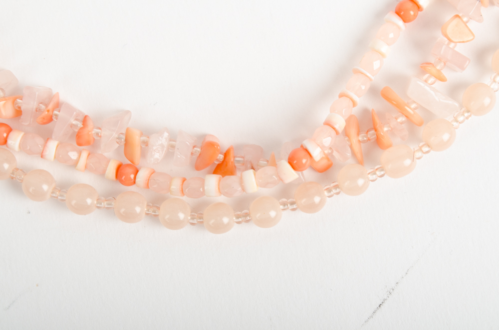 Collection of Glass Beaded Costume Jewelry Necklaces