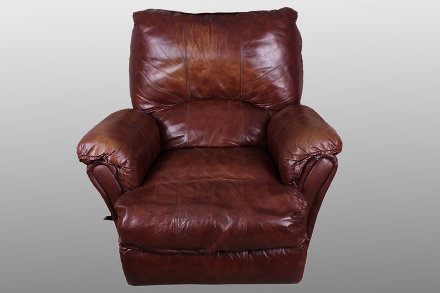Lane Furniture Alpine Overstuffed Brown Leather Recliner
