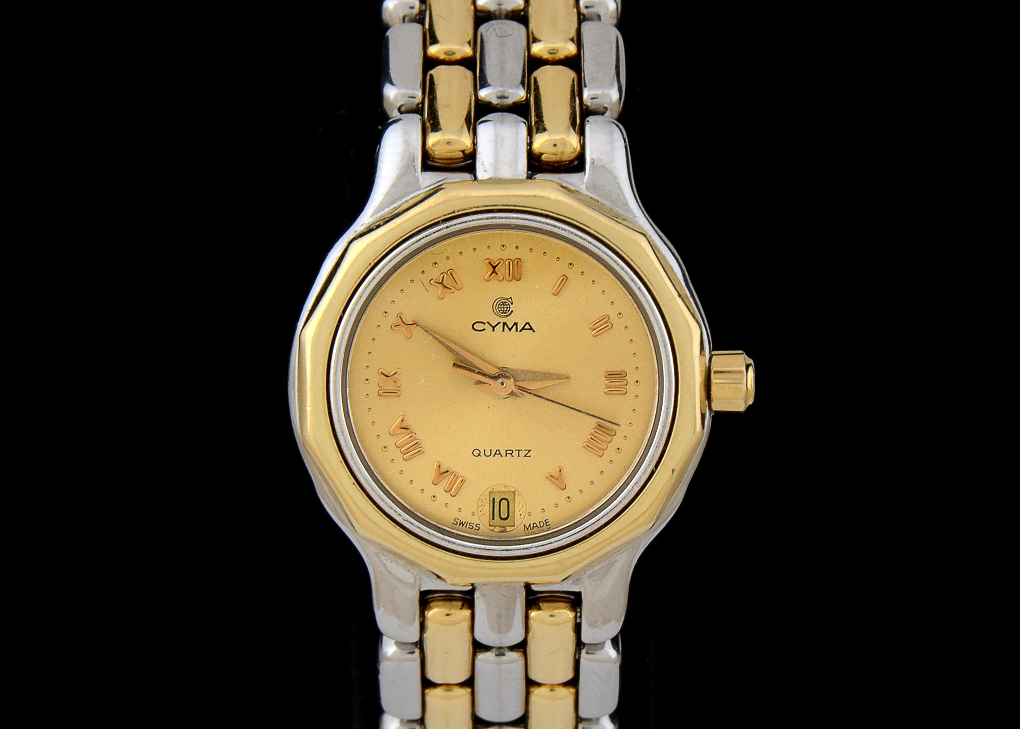 Women's Cyma Stainless Steel and 18K Yellow Gold Two Tone Watch EBTH
