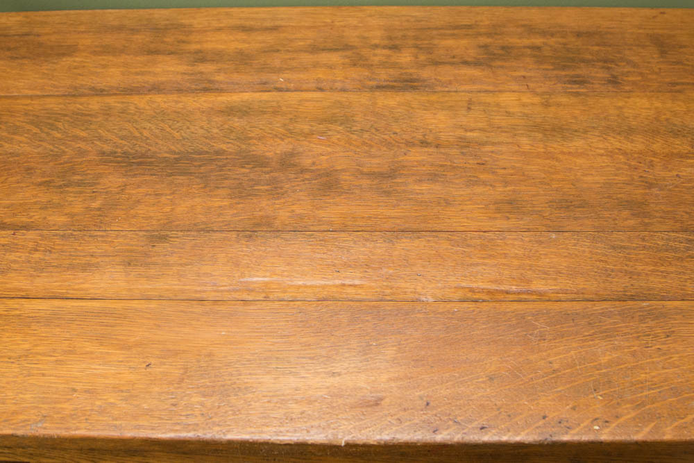 Vintage Arts & Crafts Style Oak Library Table