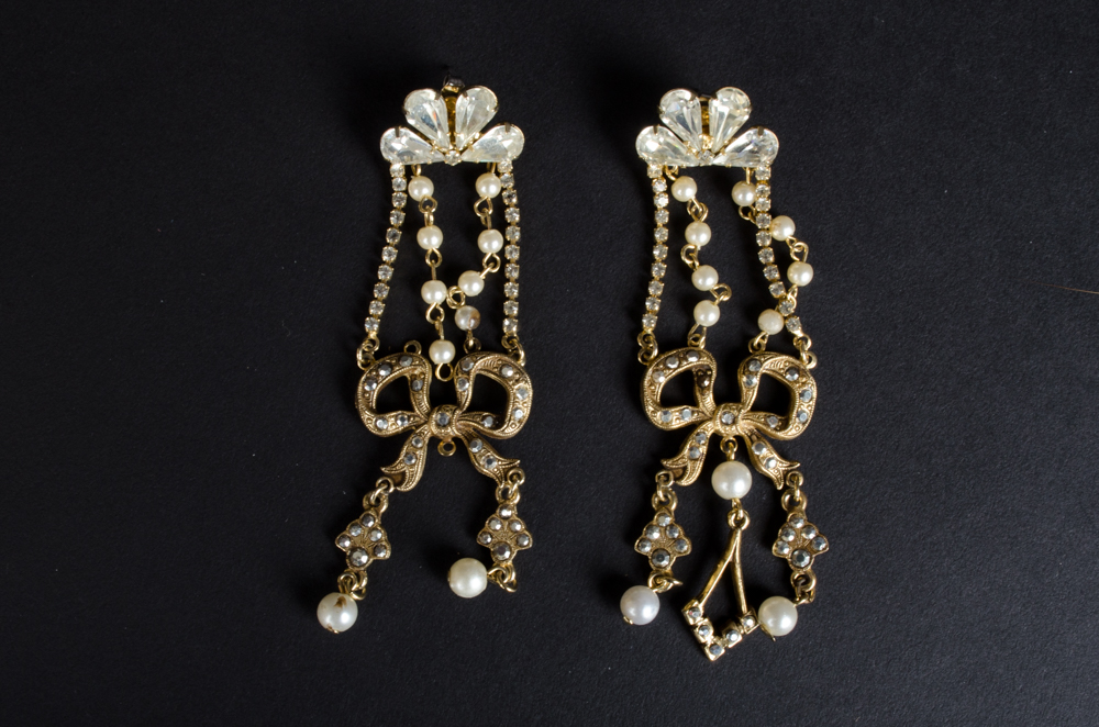 Group of Costume Jewelry Post Gold Toned Earrings