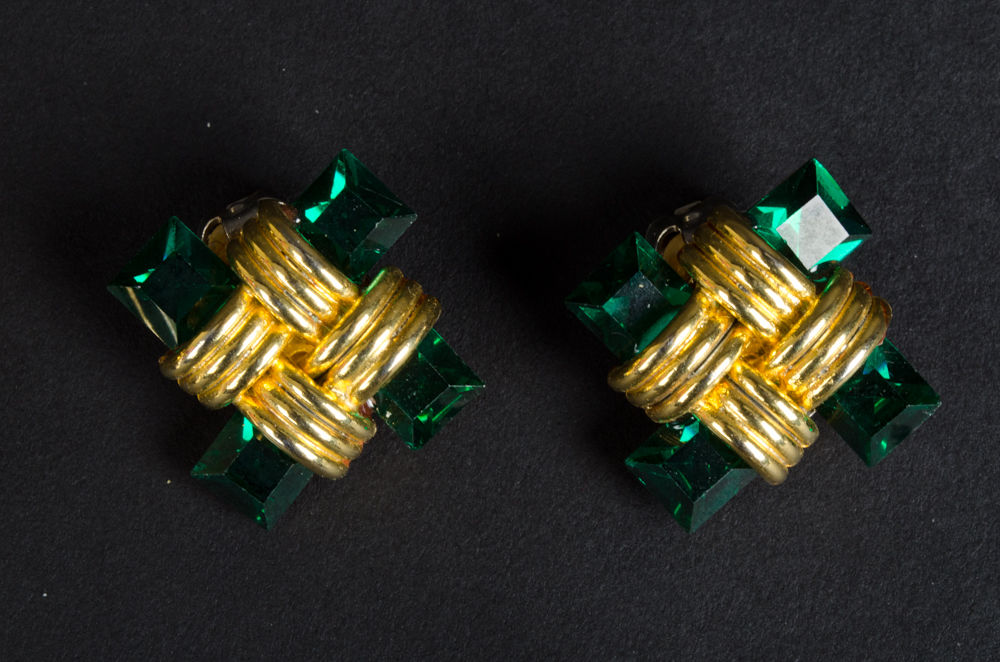 Group of Fashion Jewelry Clasp and Screw Back Earrings