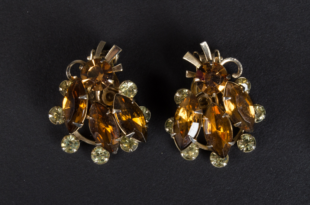 Collection of Costume Jewelry Clasp and Screw Back Earrings