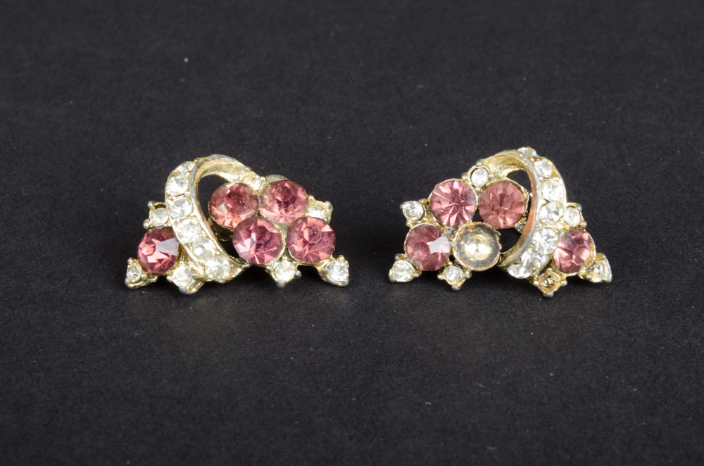 Collection of Costume Jewelry Clasp and Screw Back Earrings