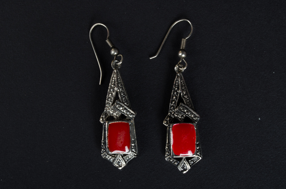 Group of Red Fashion Earrings