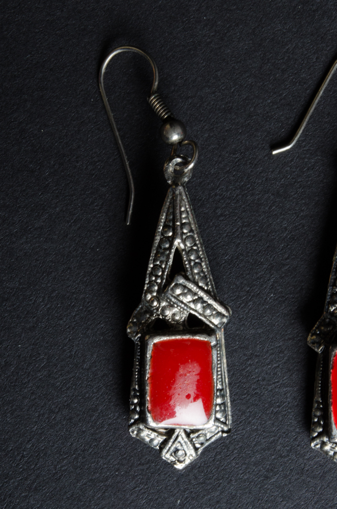 Group of Red Fashion Earrings