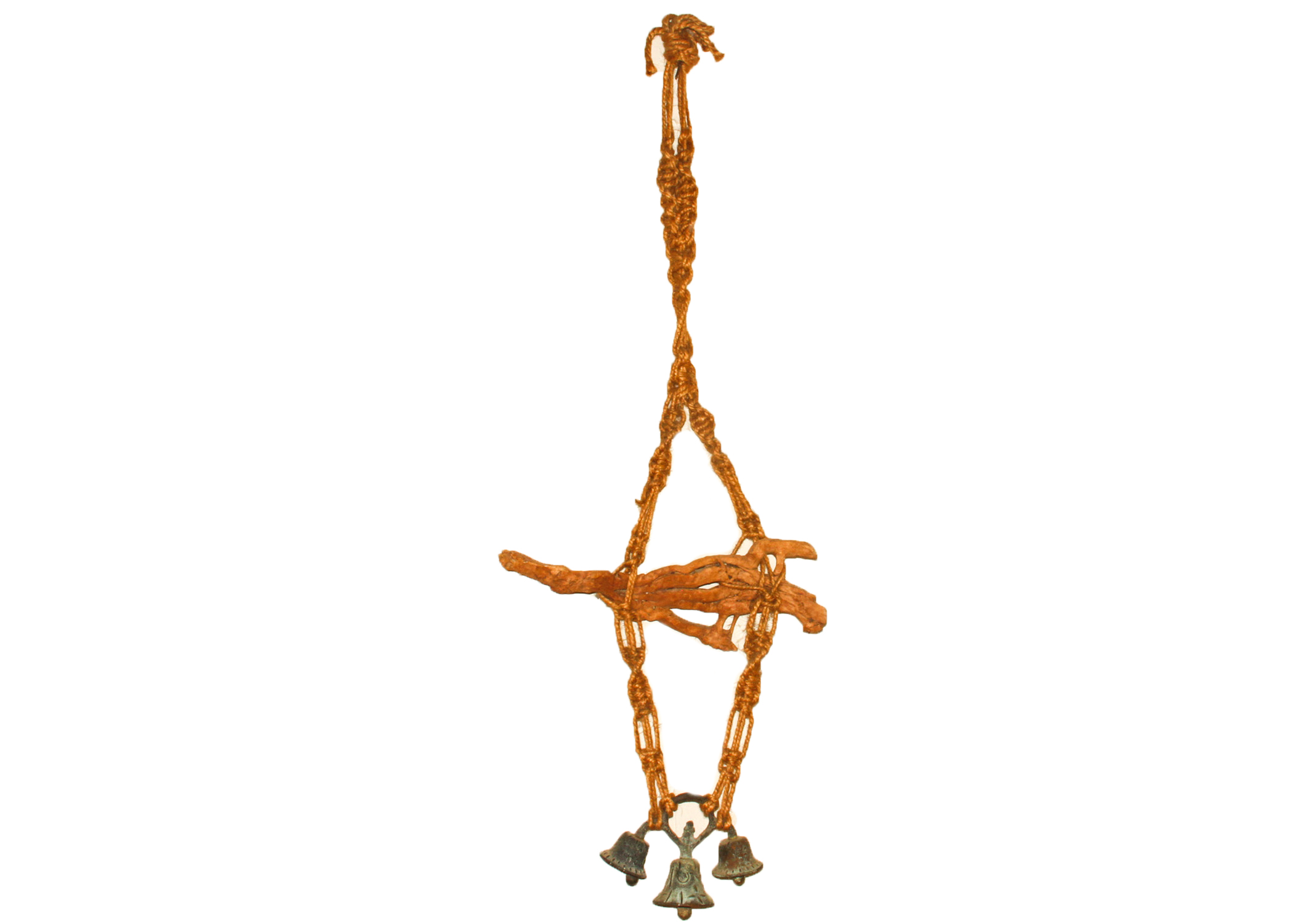 Wood and Rope Hanging Bell Chime