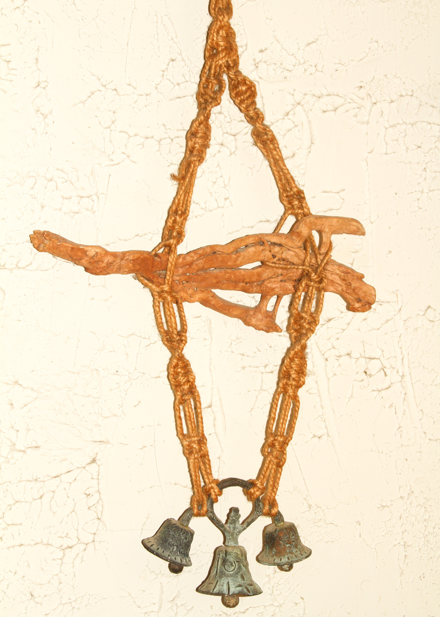 Wood and Rope Hanging Bell Chime