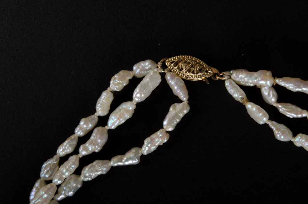 Group of Seed Pearl Necklaces, Bracelet and Watch