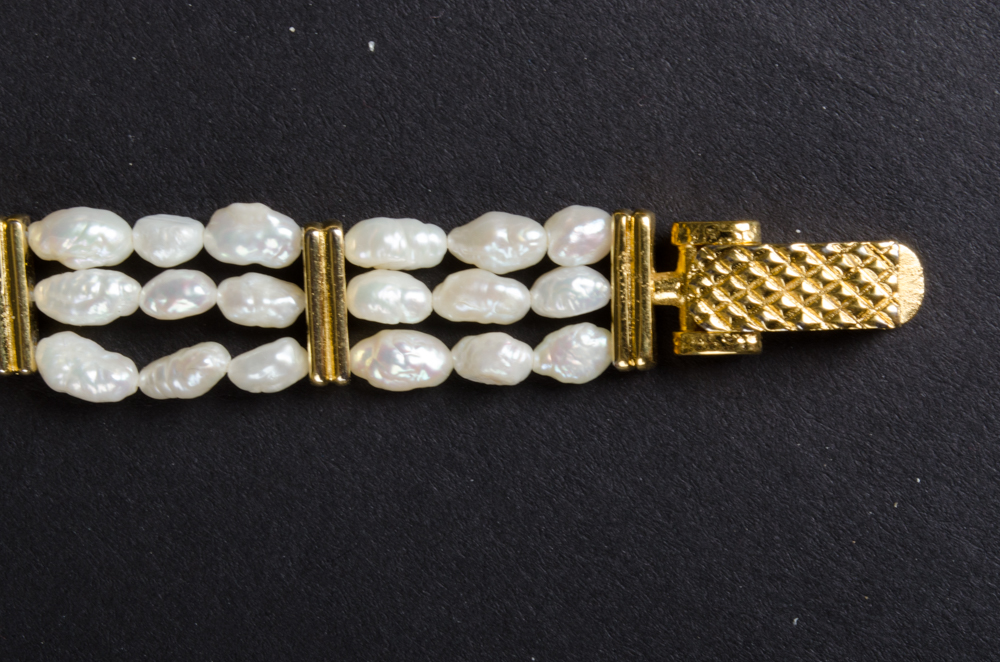 Group of Seed Pearl Necklaces, Bracelet and Watch