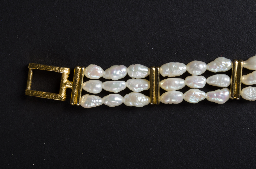 Group of Seed Pearl Necklaces, Bracelet and Watch