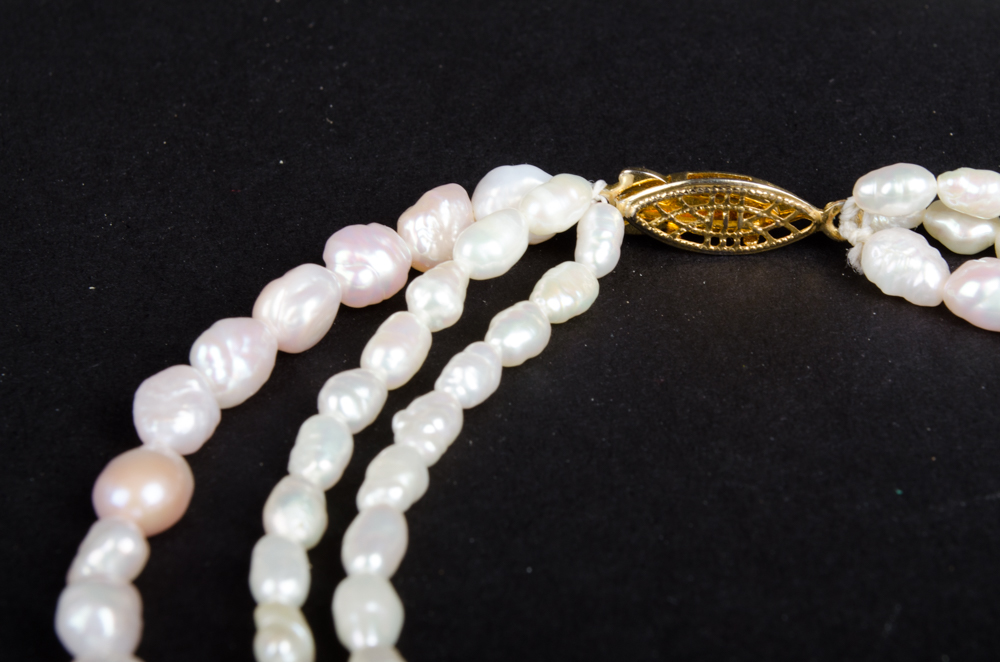 Group of Seed Pearl Necklaces, Bracelet and Watch