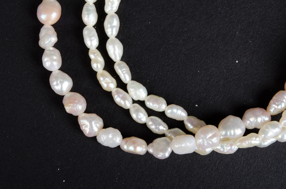 Group of Seed Pearl Necklaces, Bracelet and Watch