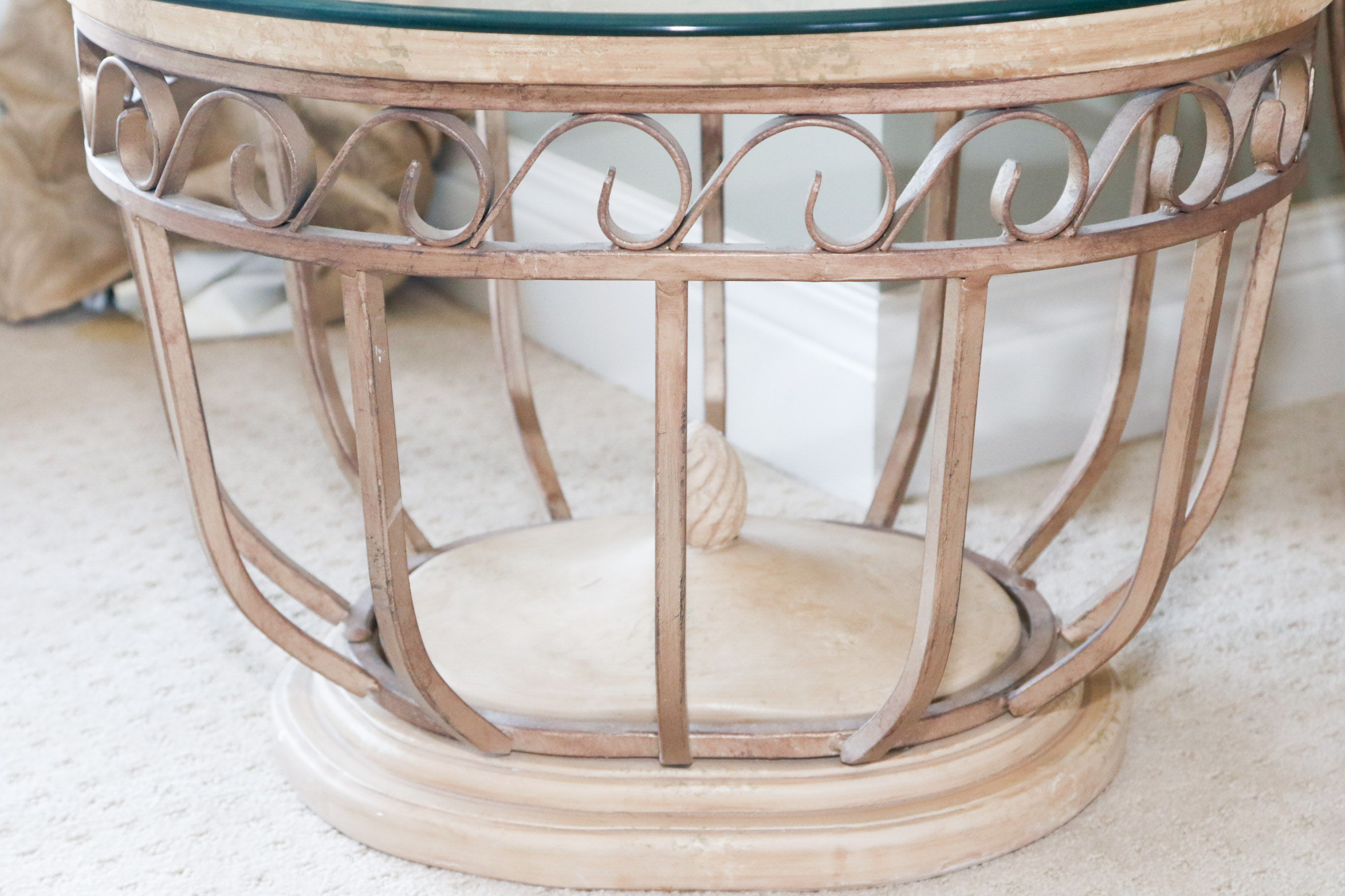 Pair of Glass Top Side Tables