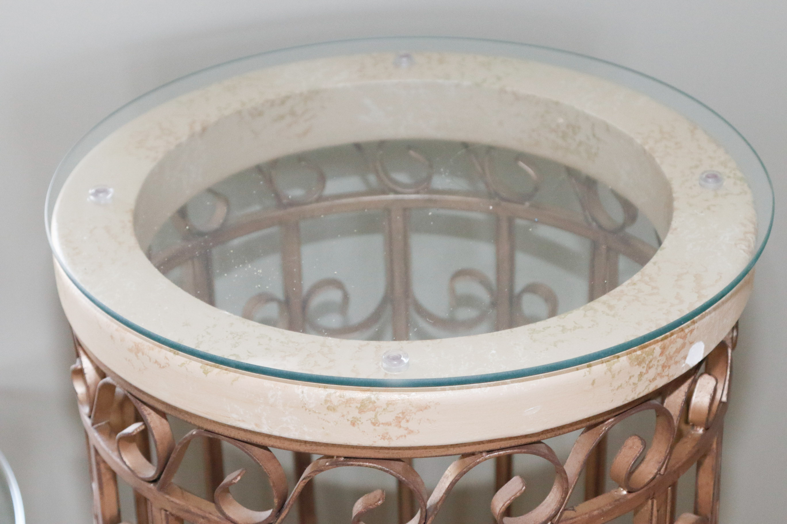 Pair of Glass Top Side Tables