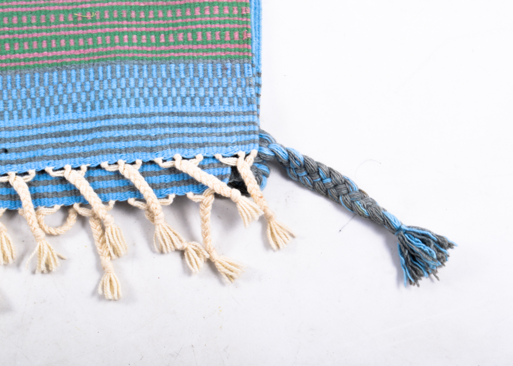 Vintage Finnish Hand Woven Wool Rug