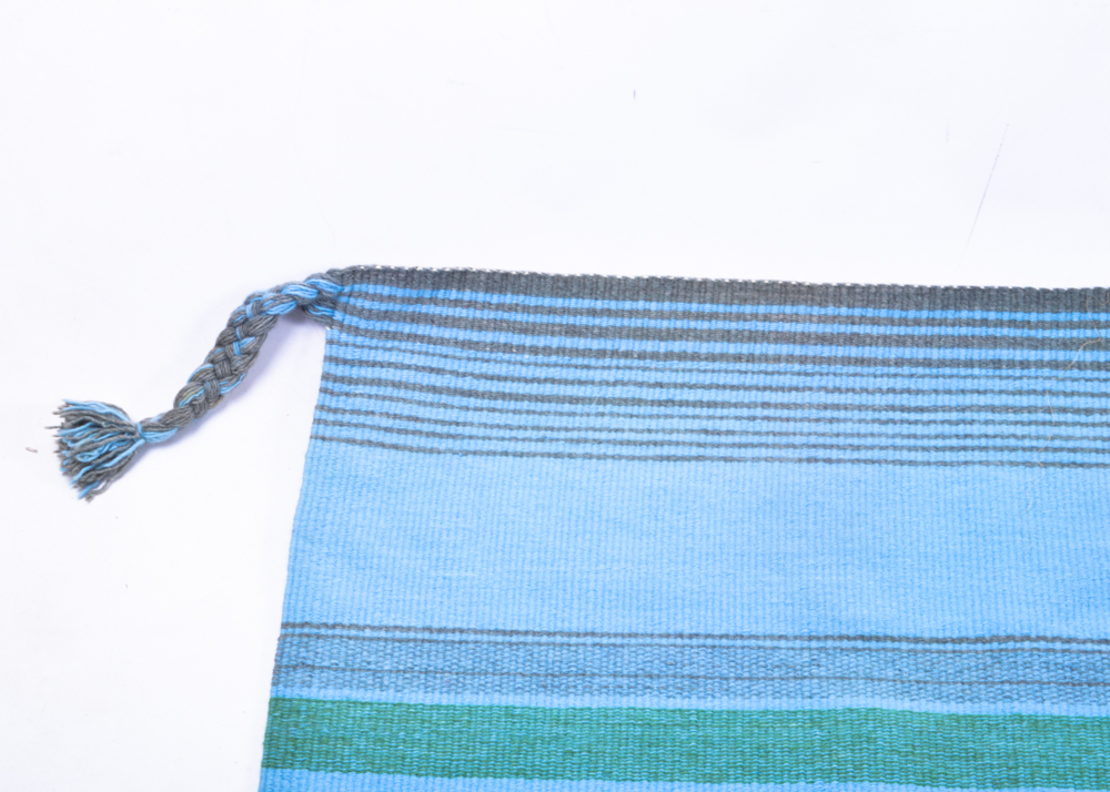 Vintage Finnish Hand Woven Wool Rug