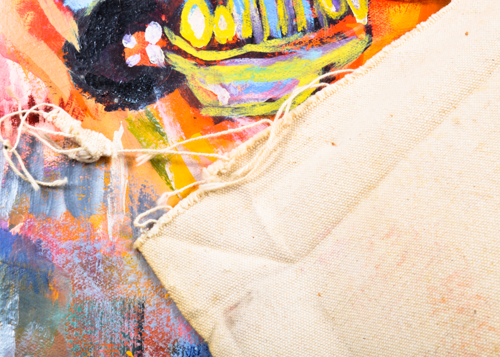 Unsigned Original Oil on Canvas Modern Dyptich