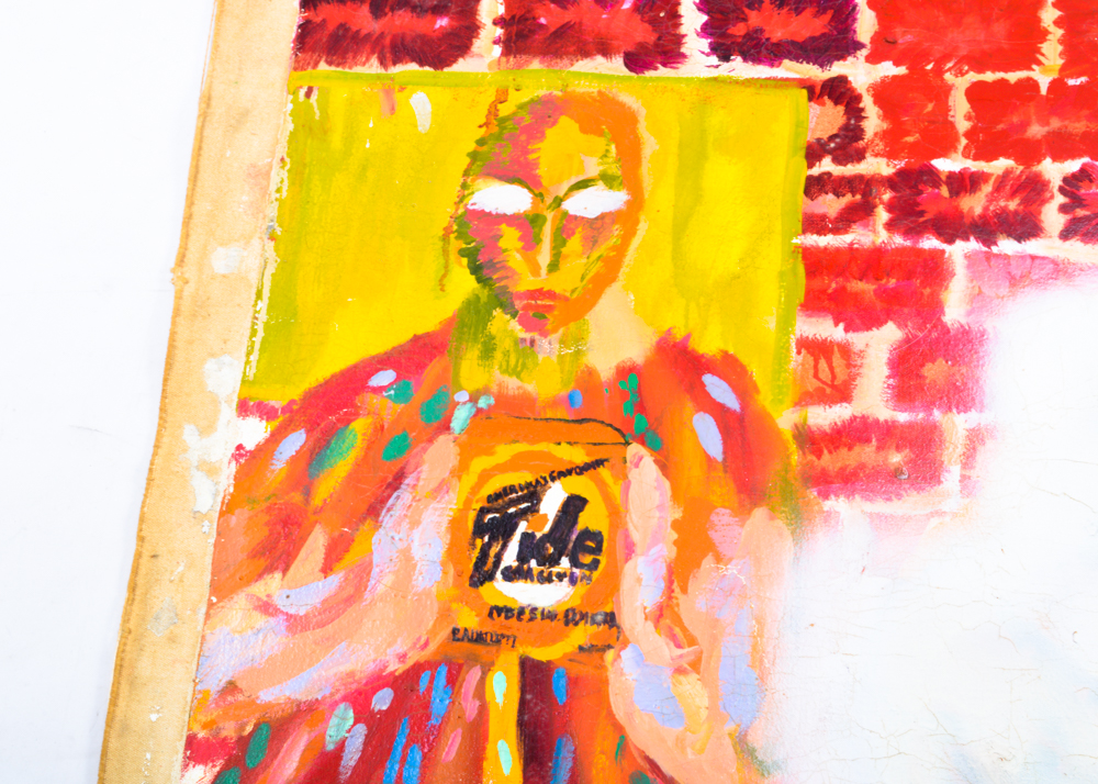 Unsigned Original Oil on Canvas Modern Dyptich