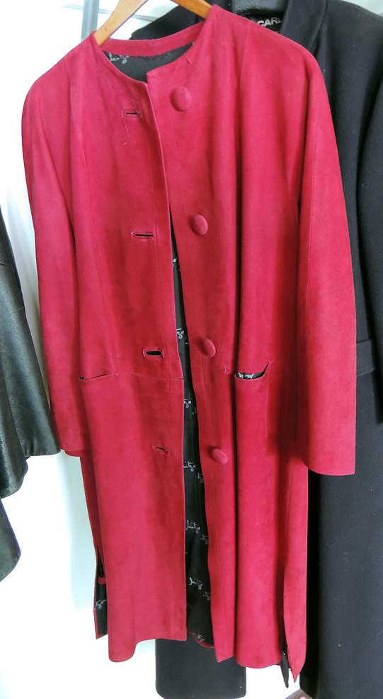 Two Women's Vintage Coats and Leather Jacket