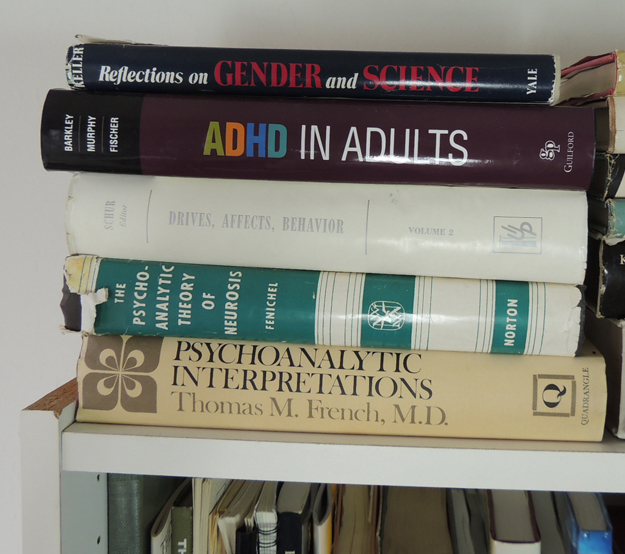 Bookcase Assortment of Psychology and Medical Books