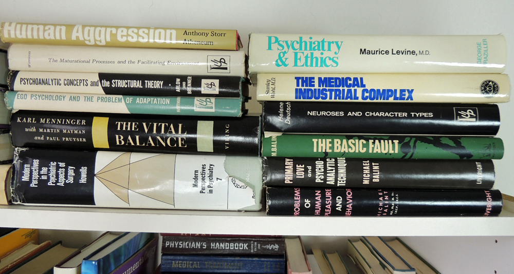 Bookcase Assortment of Psychology and Medical Books