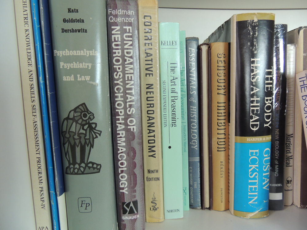 Bookcase Assortment of Psychology and Medical Books