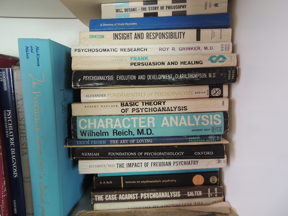 Bookcase Assortment of Psychology and Medical Books