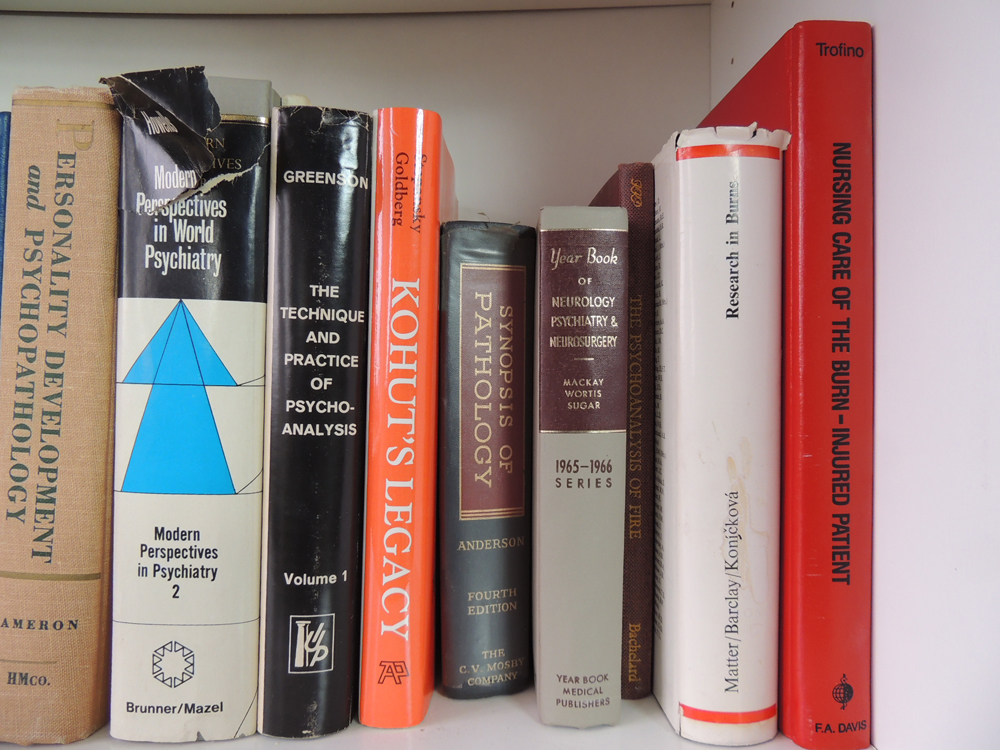 Bookcase Assortment of Psychology and Medical Books