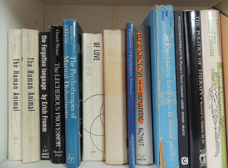 Bookcase Assortment of Psychology and Medical Books