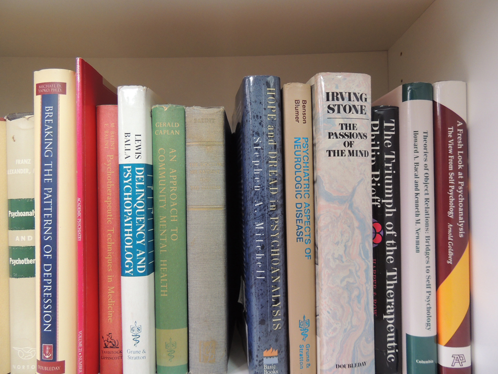 Bookcase Assortment of Psychology and Medical Books