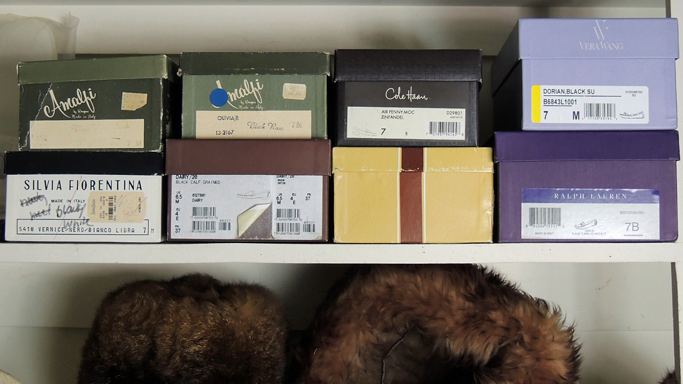 Vintage Collection of Women's Clothing, Fur Hats, and Shoes