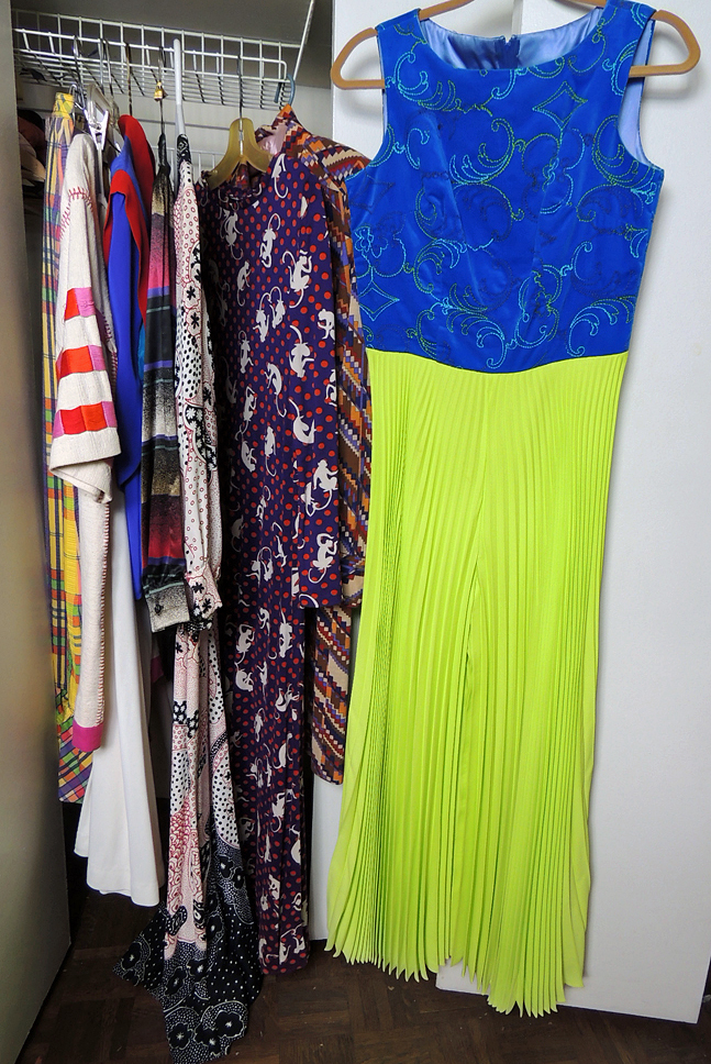 Vintage Collection of Women's Clothing, Fur Hats, and Shoes