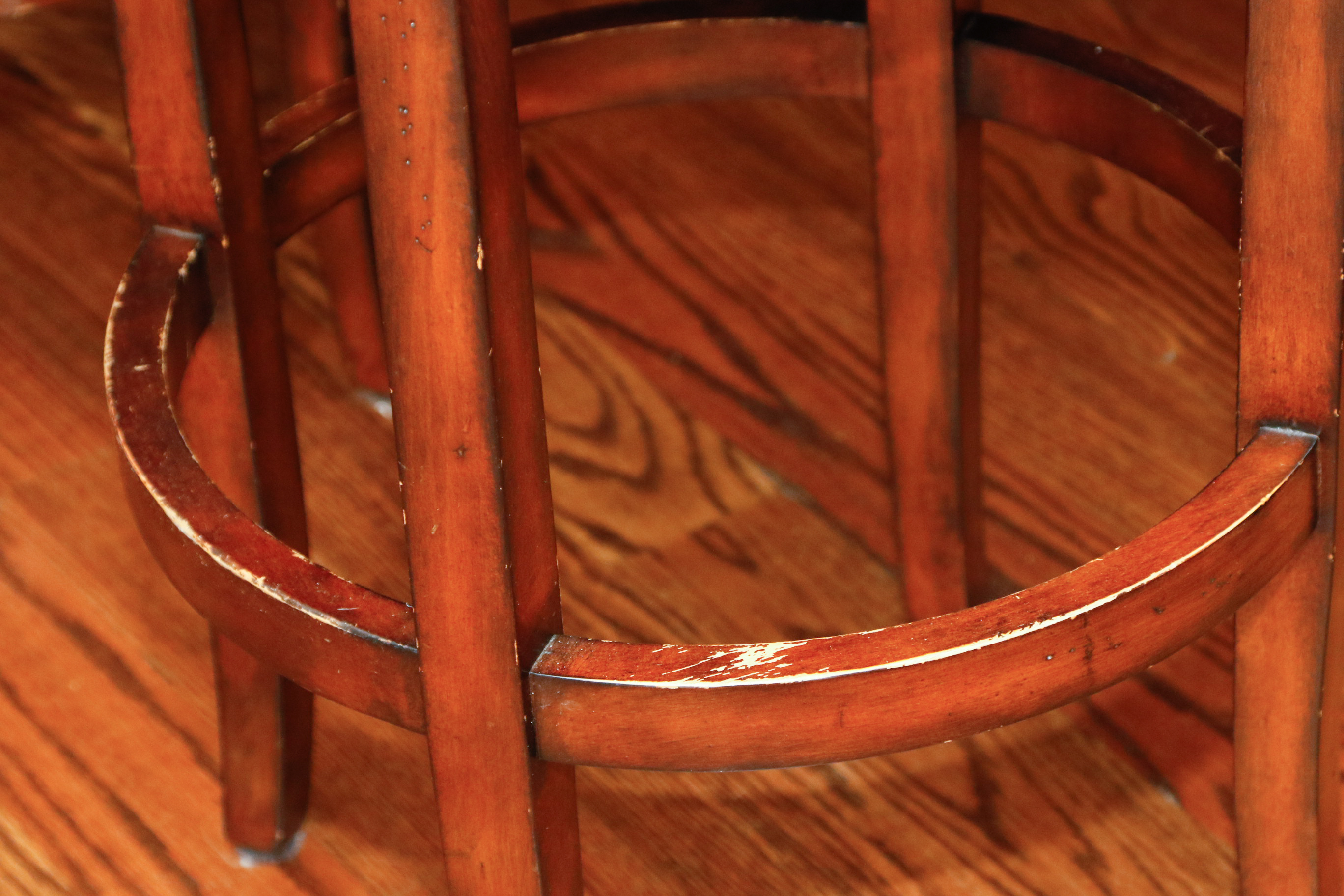 Frontgate Kristina Leather Swivel Barstools, Set of Four