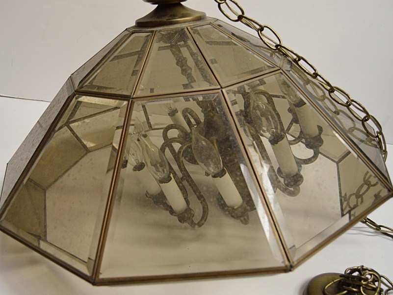 Paneled Glass Chandelier